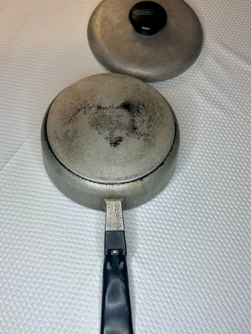 Vintage Hawthorn 1 quart saucepan with matching lid